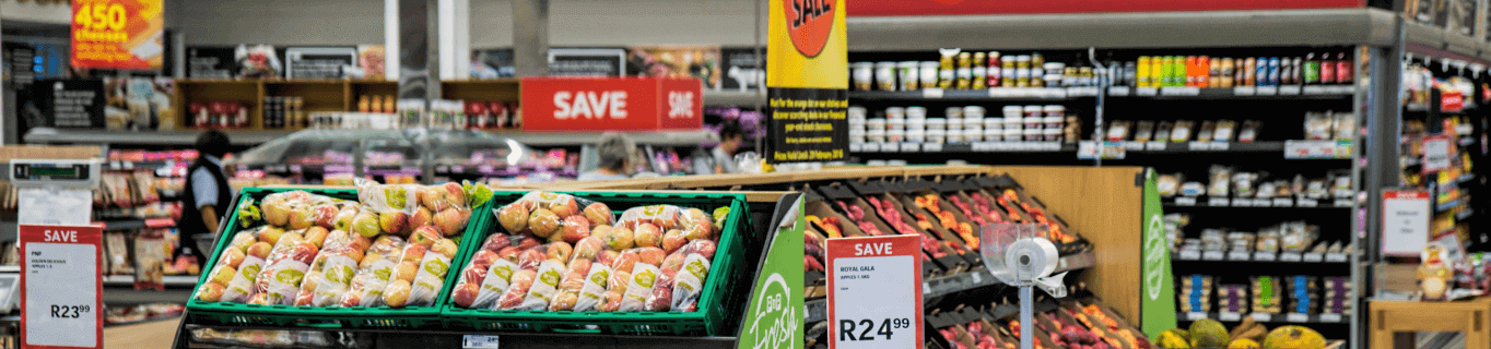 Supermarkt mit Fast Moving Consumer Goods (FMCG)